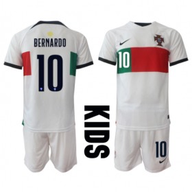 Portugal Bernardo Silva #10 Borta Kläder Barn VM 2022 Kortärmad (+ Korta byxor)
